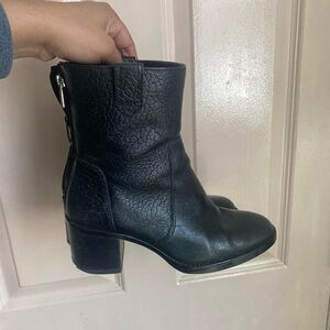 Black Leather Ankle Boots